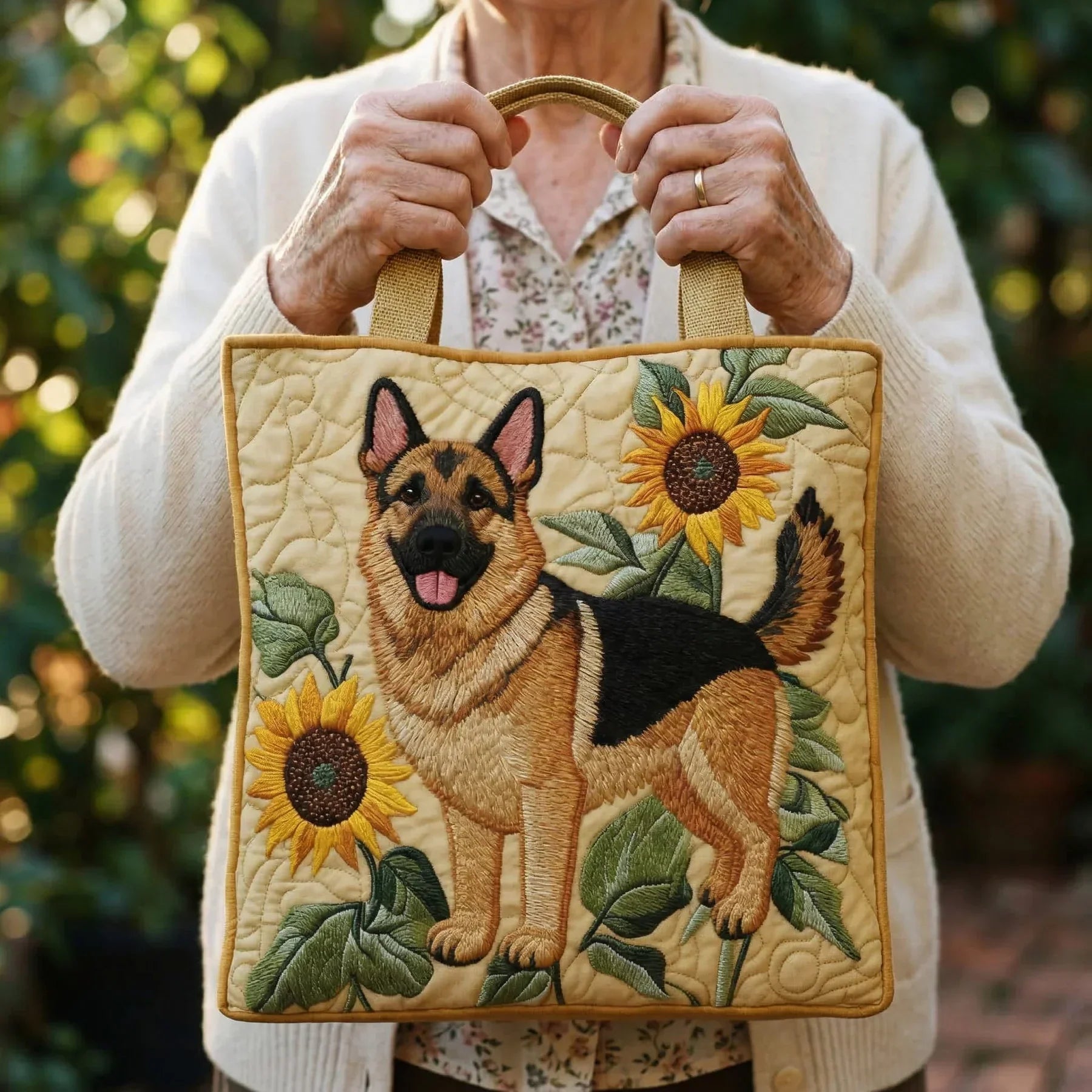 Artisanal Bag - German Shepherd Floral