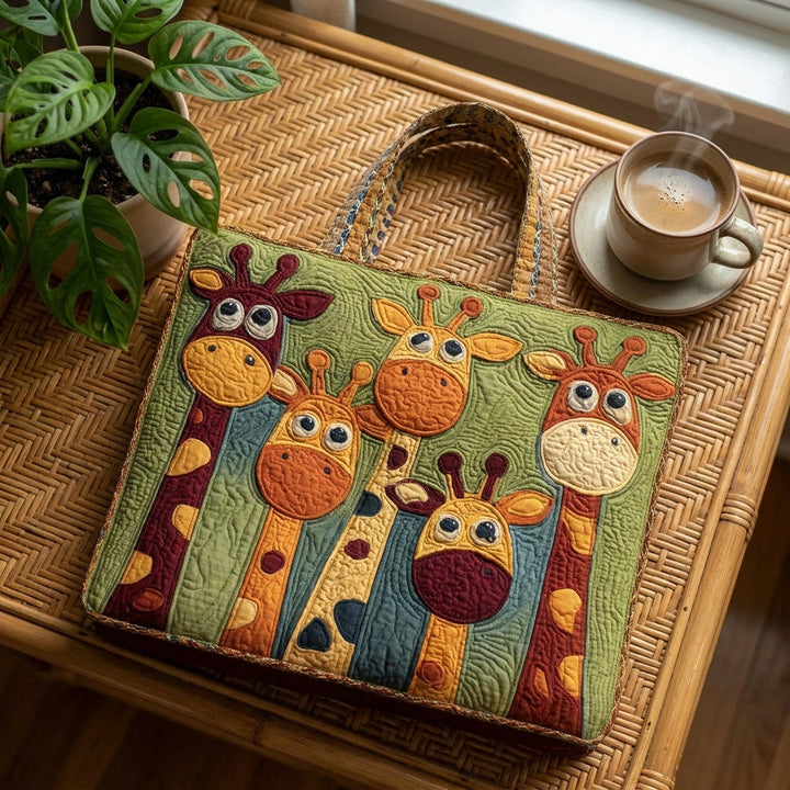 Quilted Tote Bag - Giraffe — styled