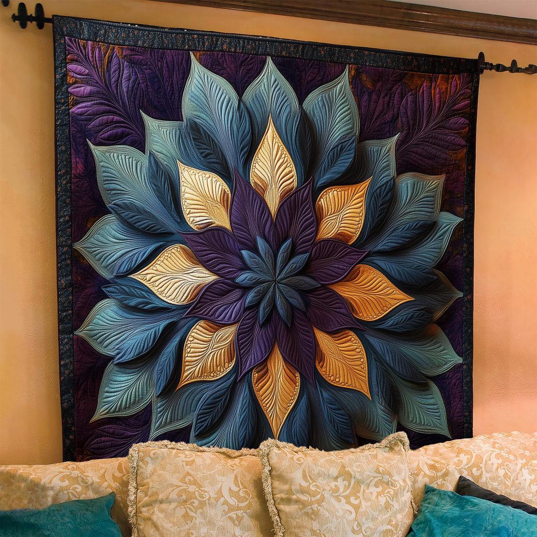 Majestic Sunflower Quilted Blanket