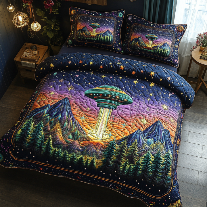 Forest v2 3-Piece Quilted Bedding Set