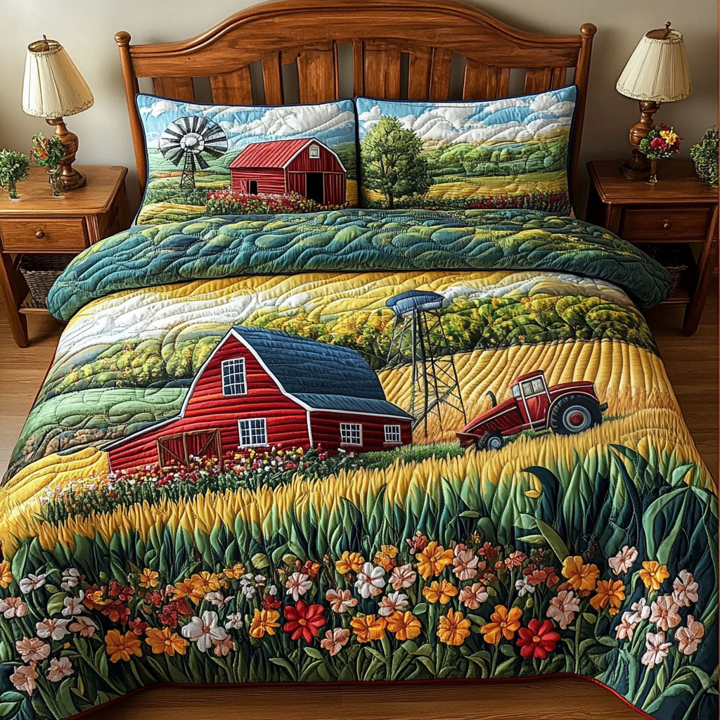 Farm 3-Piece Quilted Bedding Set
