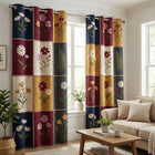 Autumn Wildflowers Quilted Curtains 1