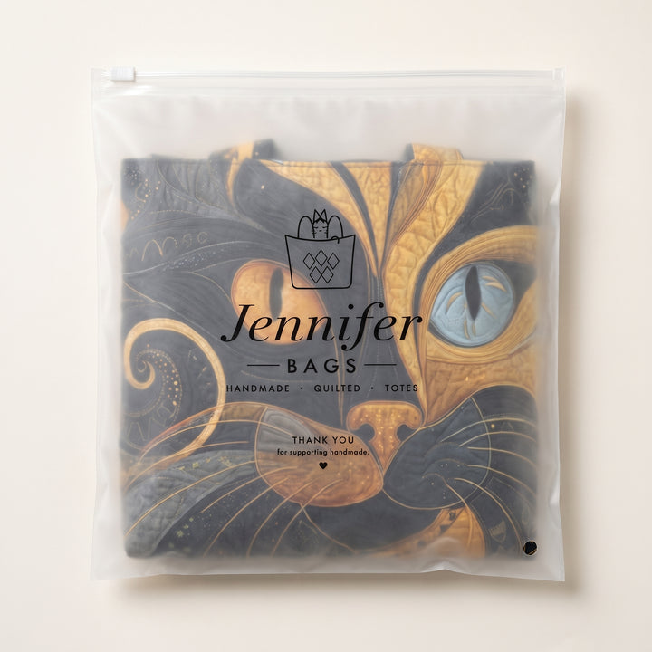 Artisanal Bag - Mystic Cat — packaged in its branded Jennifer Bags pouch