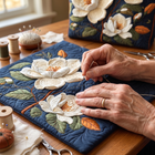 Artisan Quilted Bag - Delicate Magnolia 4