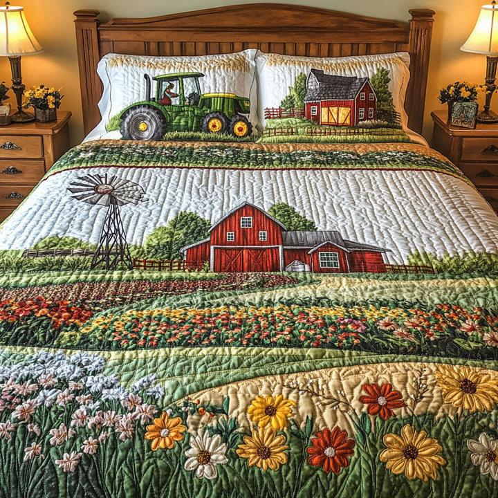 Farm 3-Piece Quilted Bedding Set