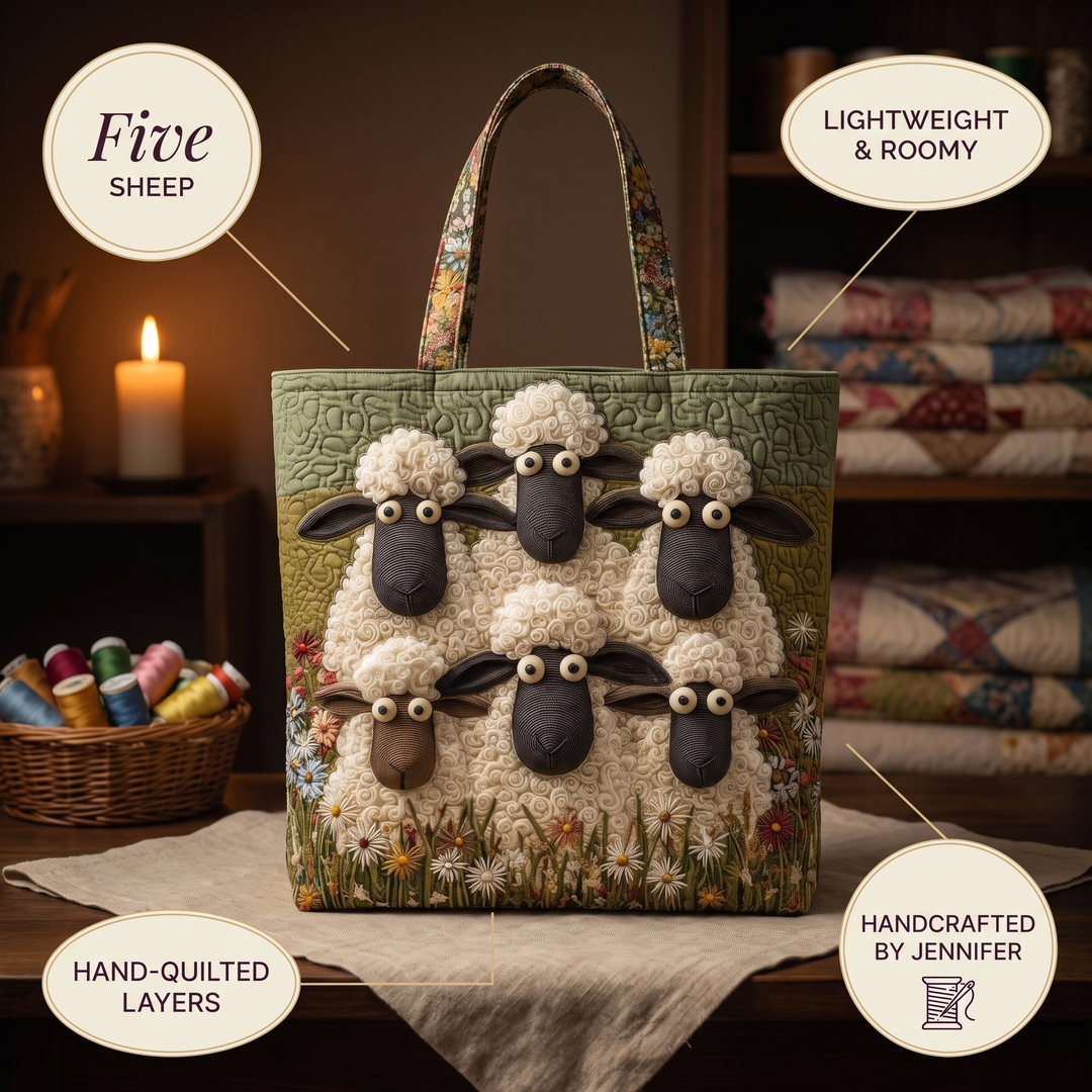 Artisan Bag - Five Sheep — details