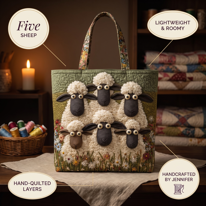 Artisan Bag - Five Sheep — details
