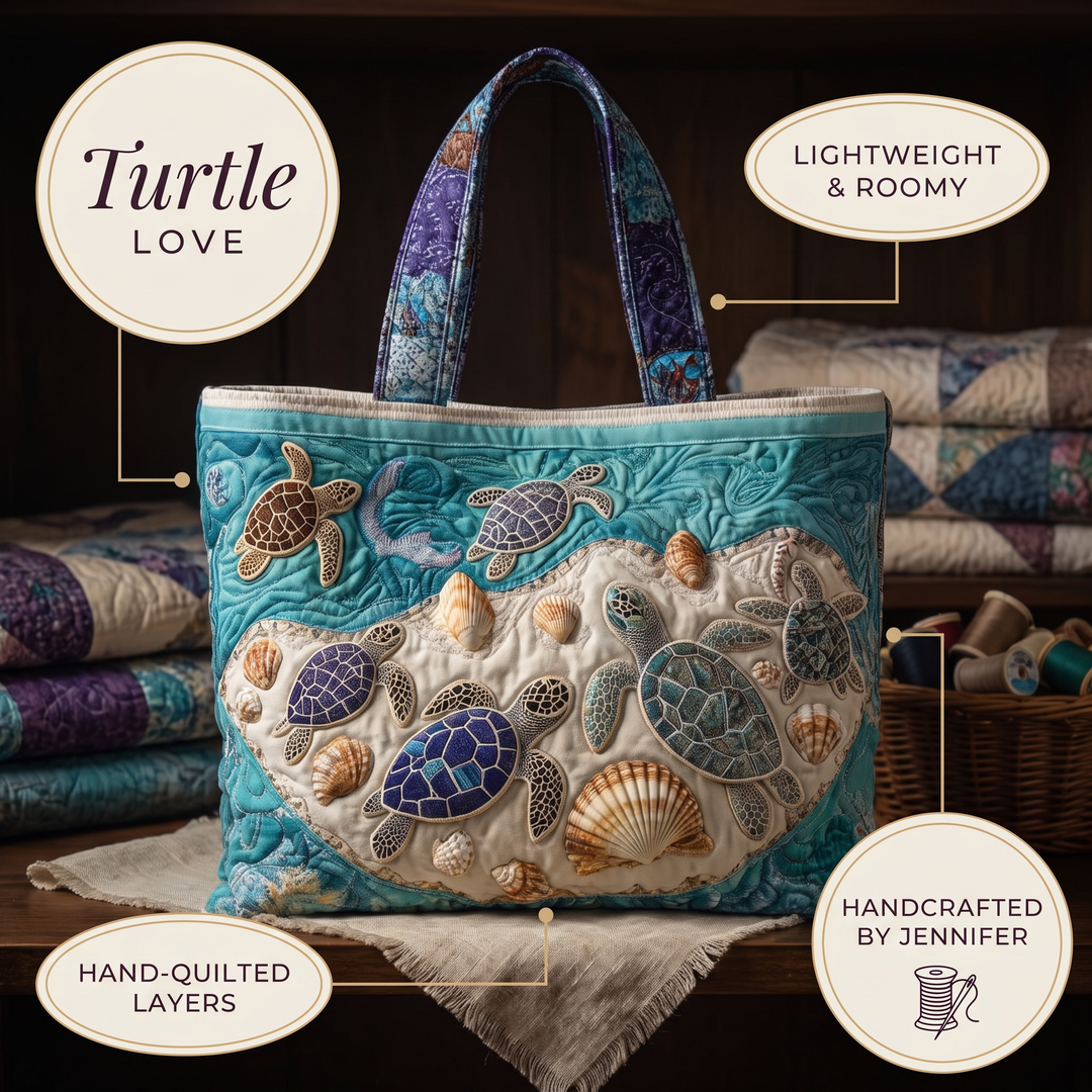 Artisanal Bag - Turtle Love — details