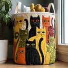 Cat Quilted Laundry Basket 1
