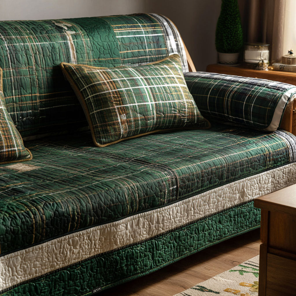 Christmas Quilted Sofa Cover