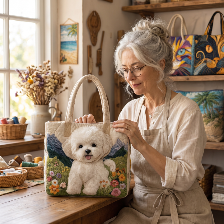 Artisan Quilted Bag - Enchanted Dog — handcrafted by Jennifer