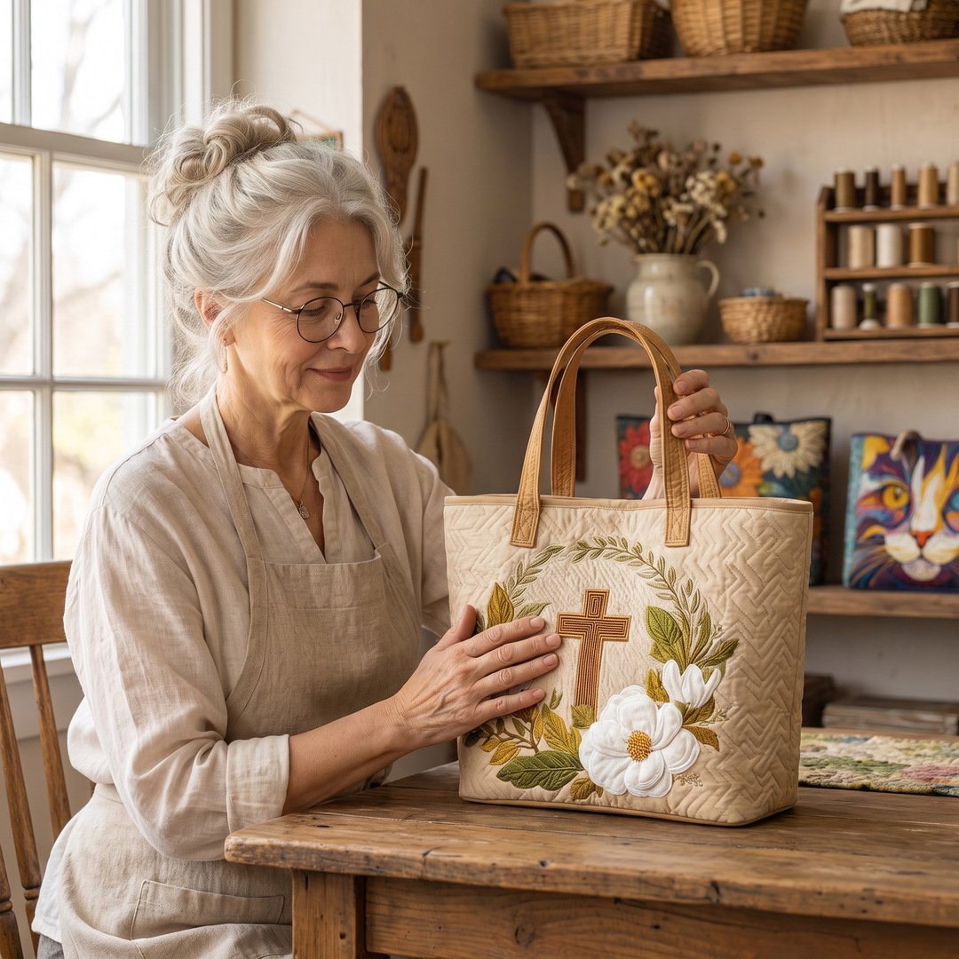 Artisanal Bag - Sacred Cross — handcrafted by Jennifer