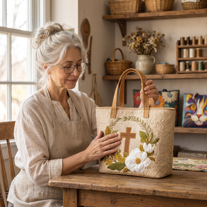 Artisanal Bag - Sacred Cross — handcrafted by Jennifer