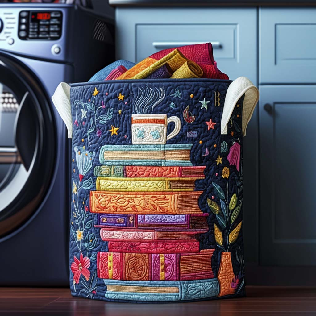 Reading Quilted Laundry Basket