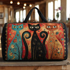 Enchanted Cats Trio Quilted Duffle Bag 1