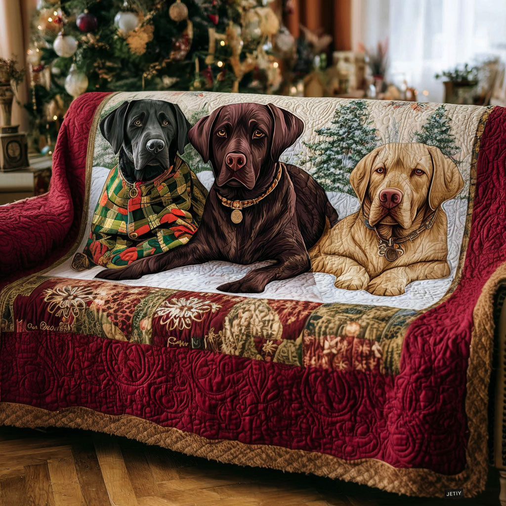 Labrador Retriever Quilted Sofa Cover