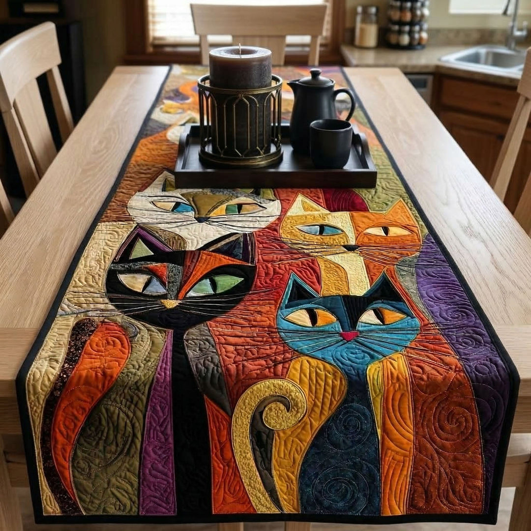 Feline Frolic Quilted Table Runner