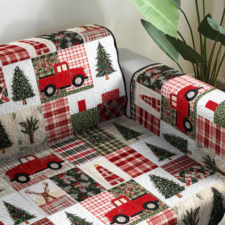 Christmas Quilted Sofa Cover