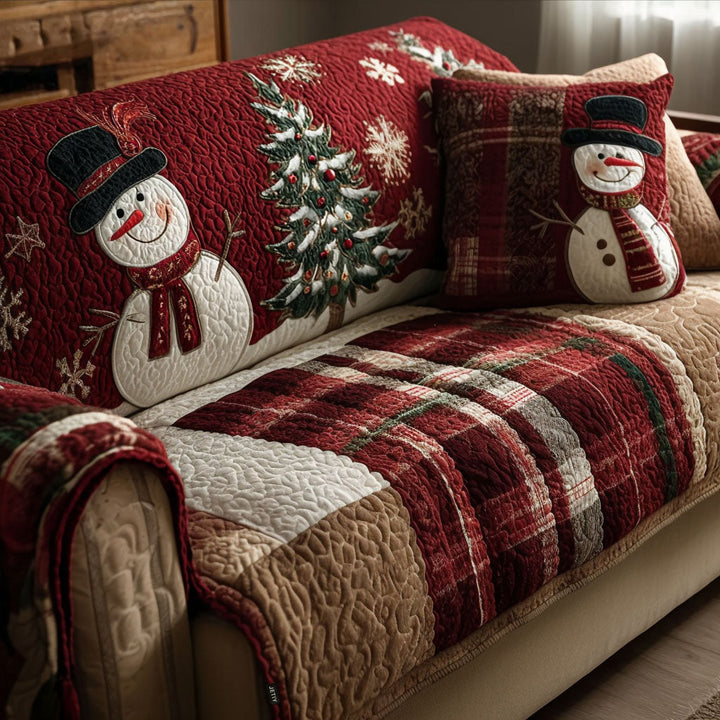 Christmas Quilted Sofa Cover