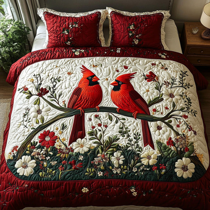 Cardinal 3-Piece Quilted Bedding Set