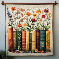 Garden Of Books Quilted Blanket