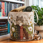 Cozy Cat Quilted Laundry Basket 6