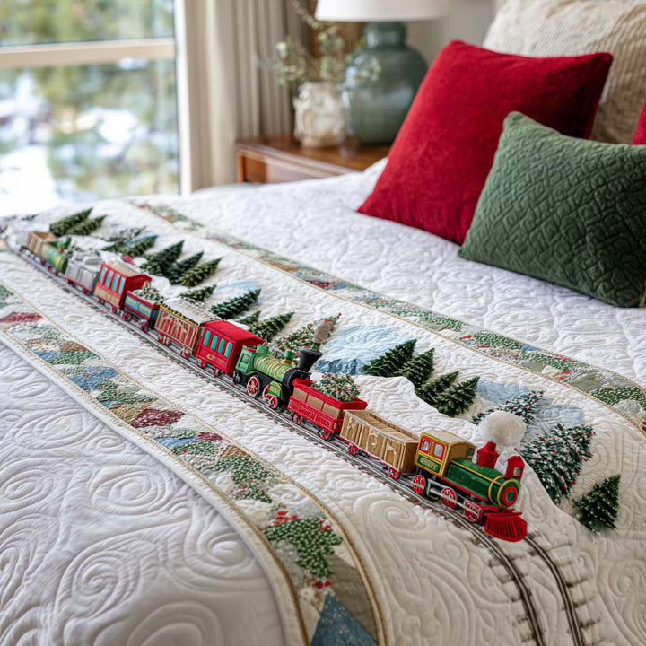 Christmas Quilted Bed Runner