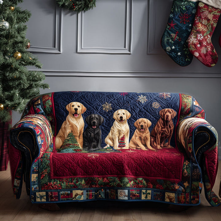 Labrador Retriever Quilted Sofa Cover