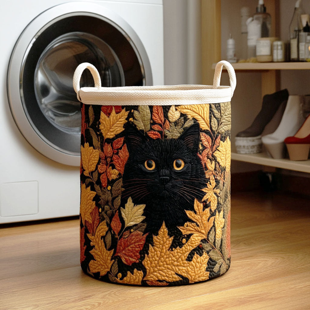 Maple Shadow Quilted Laundry Basket