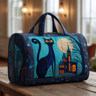 Midnight Cats Quilted Duffle Bag 1