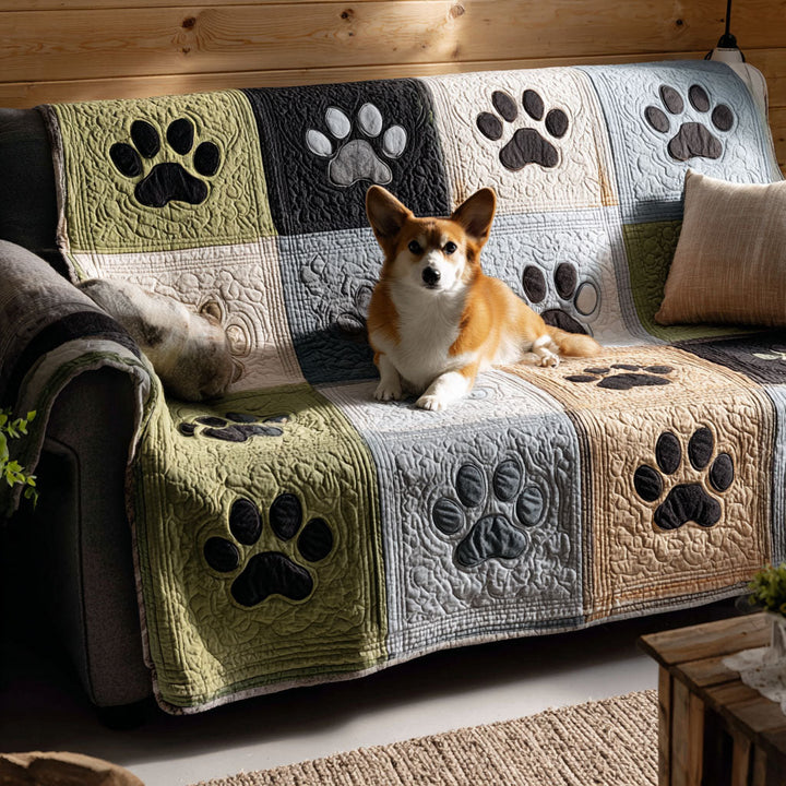 Paw Dream Cottage Quilted Sofa Cover