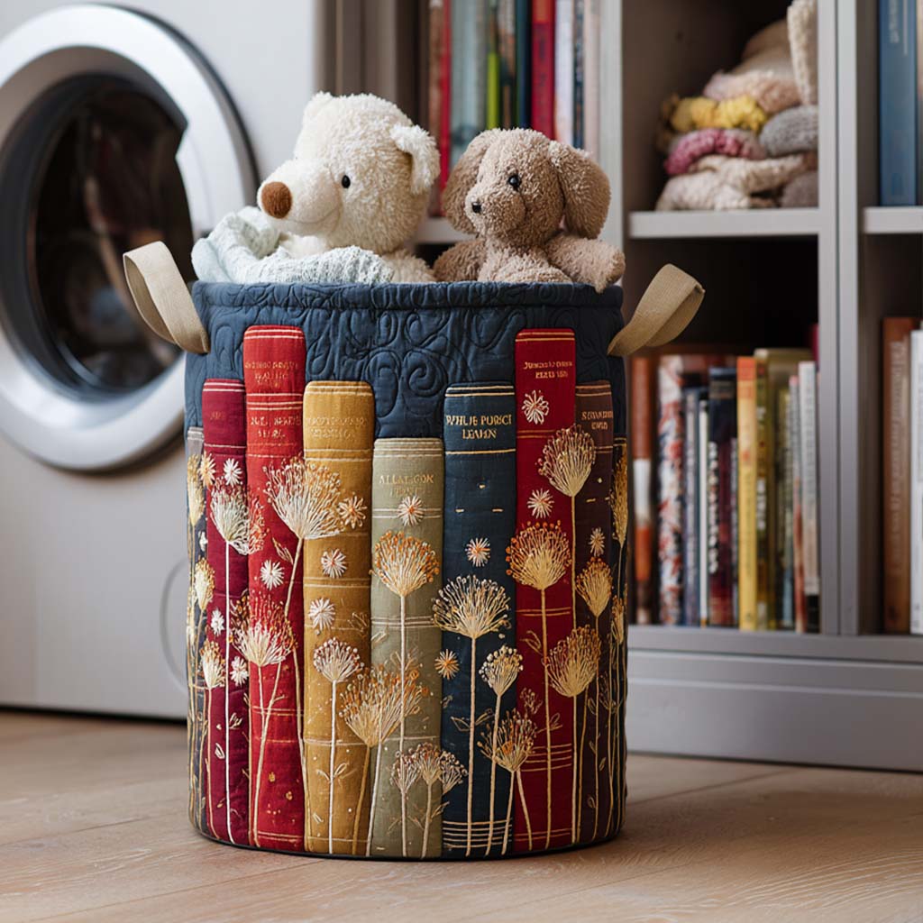 Reading Quilted Laundry Basket