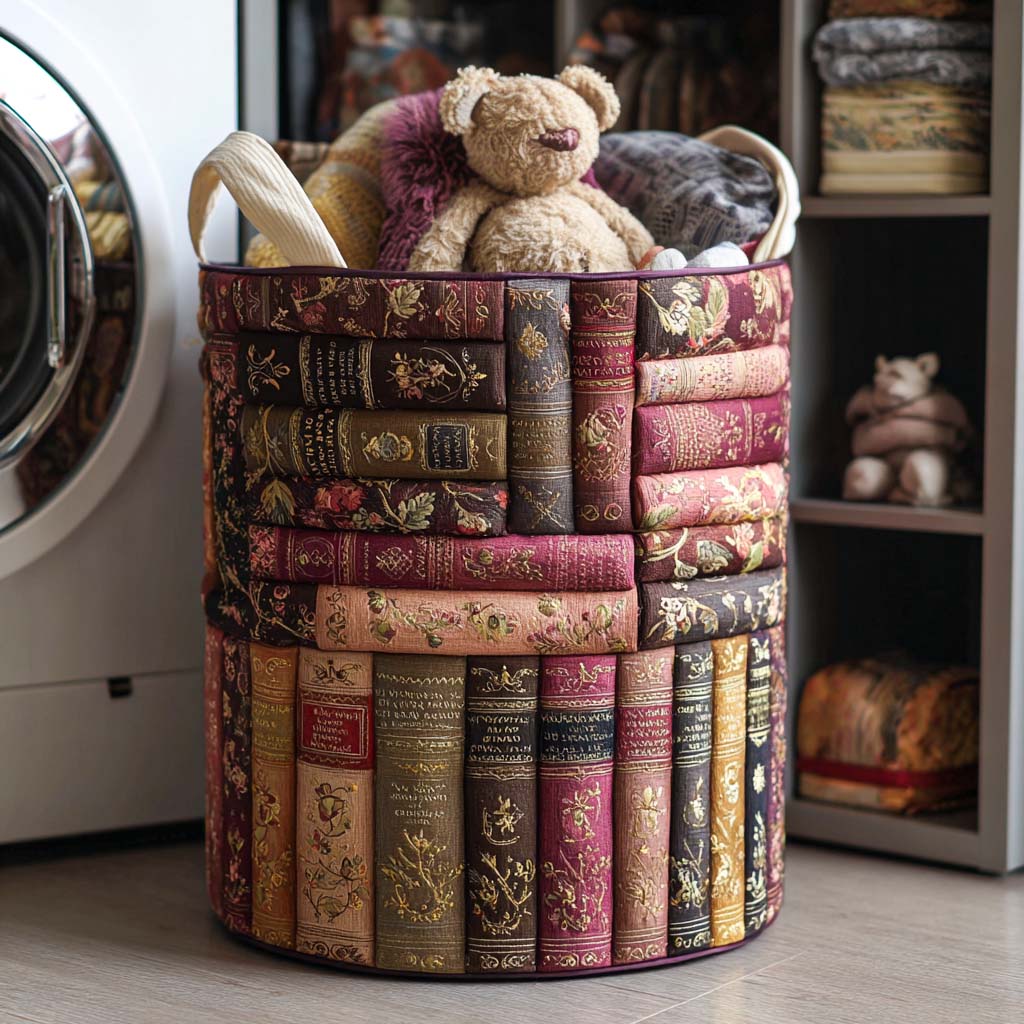 Reading Quilted Laundry Basket