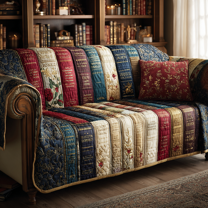 Reading Quilted Sofa Cover