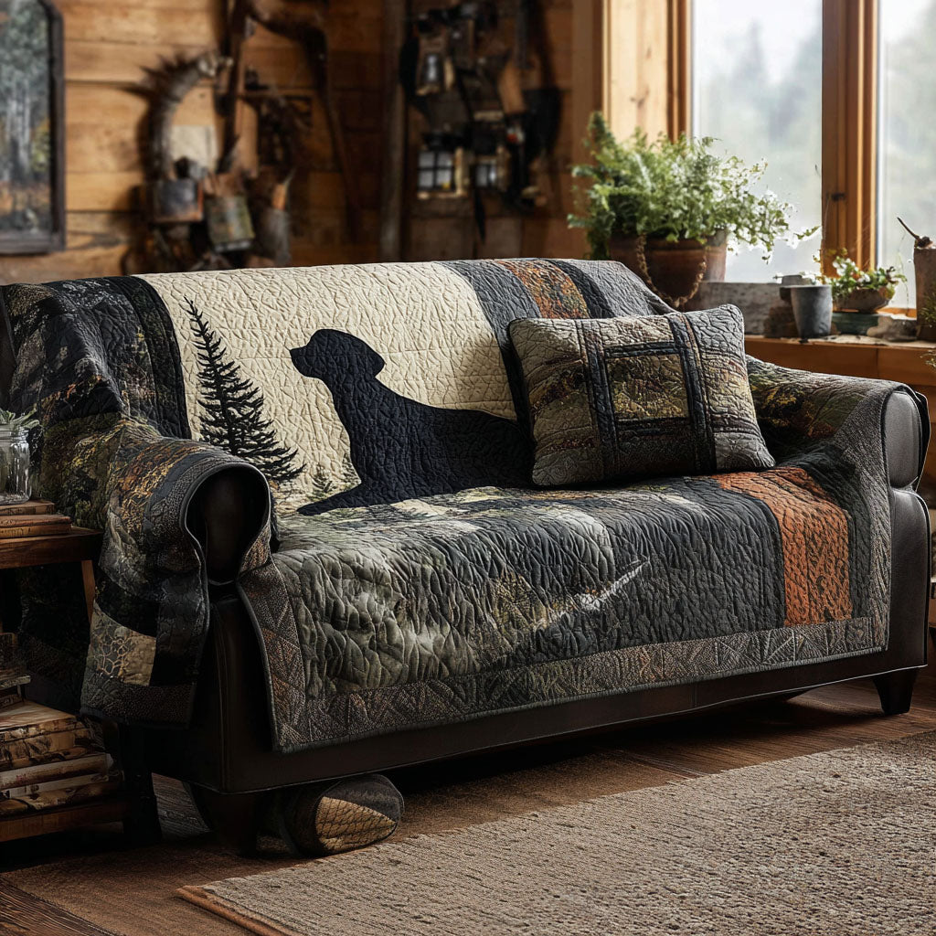 Labrador Retriever Quilted Sofa Cover