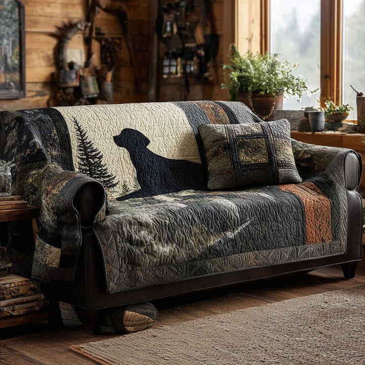 Labrador Retriever Quilted Sofa Cover