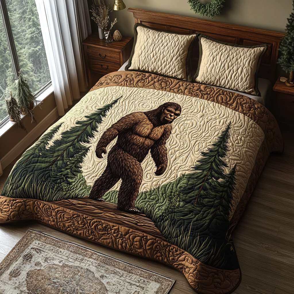 Forest v2 3-Piece Quilted Bedding Set