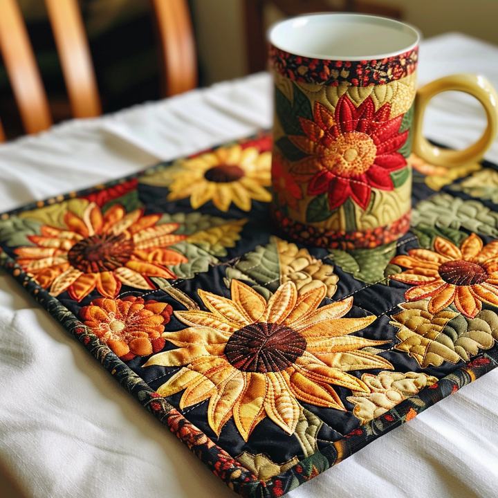 Sunflower Quilted Placemat