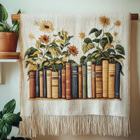 Sunflower Library Woven Sofa Blanket
