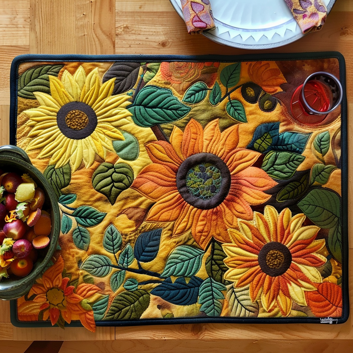 Sunny Fields Sunflower Quilted Placemat