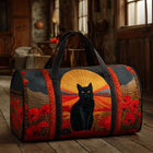 Sunset Cat Quilted Duffle Bag 1