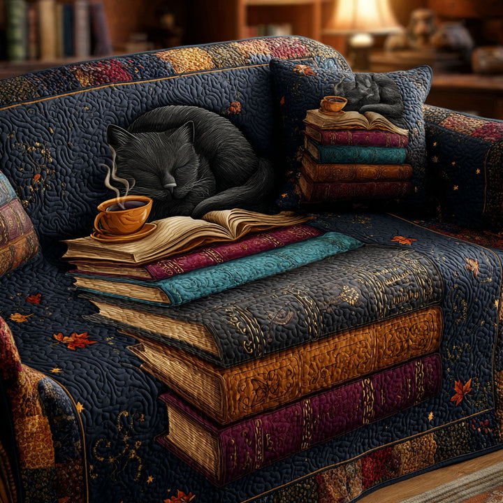 Velvet Library Quilted Sofa Cover