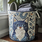 Cozy Cat Quilted Laundry Basket 3
