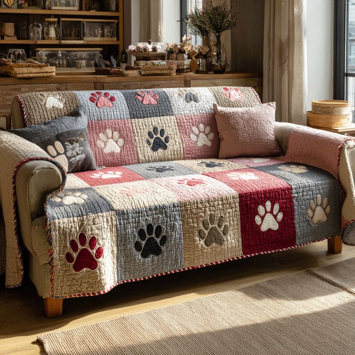 Warmhearted Paws Quilted Sofa Cover