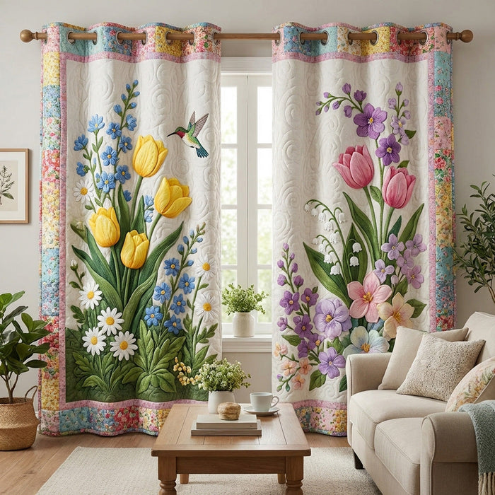 Wildflower Meadow Quilted Curtains