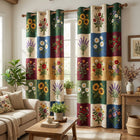 Wildflower Patchwork Quilted Curtains 1