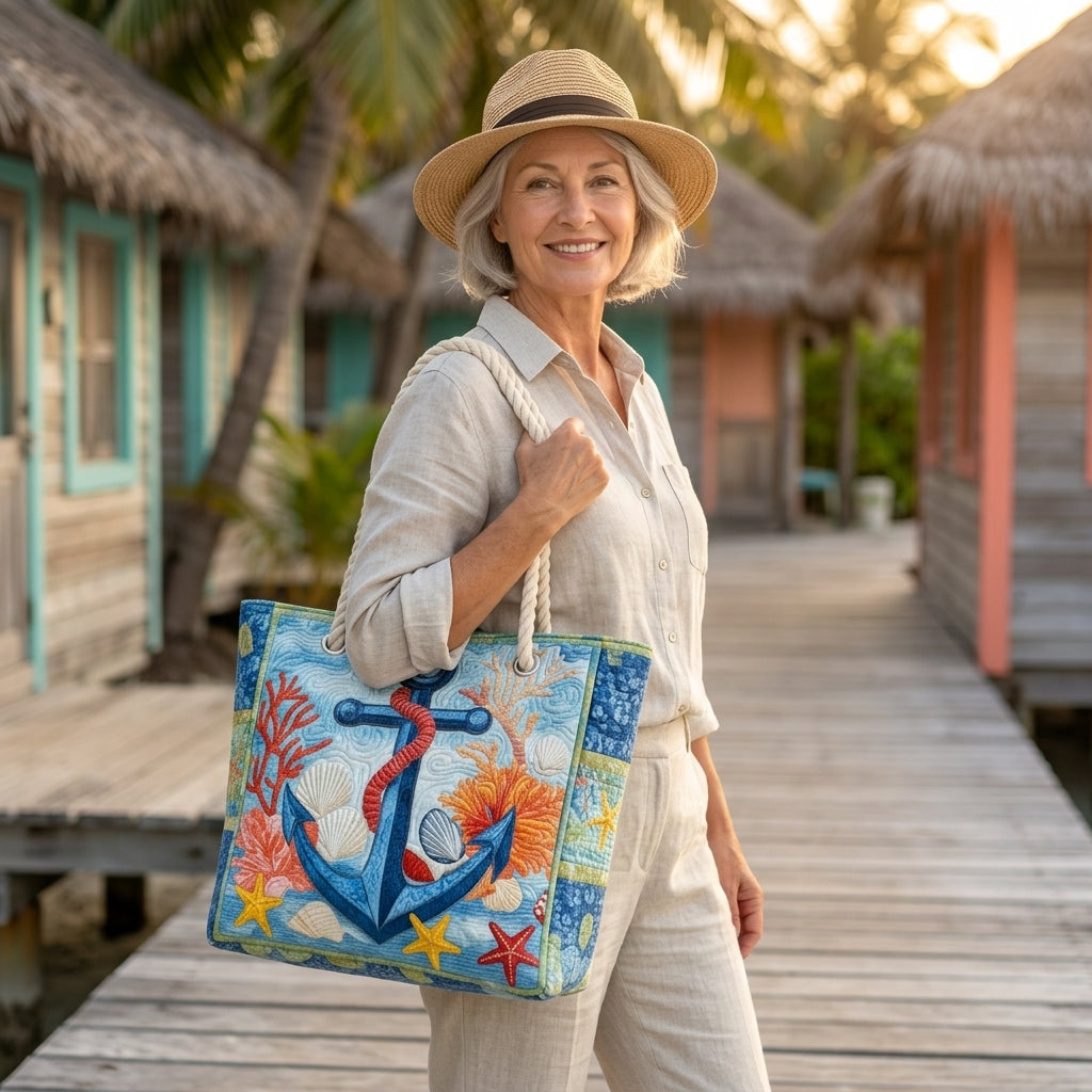 Beach Bag - Nautical Anchor