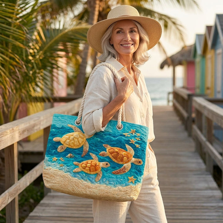 Beach Bag - Golden Turtle Coast