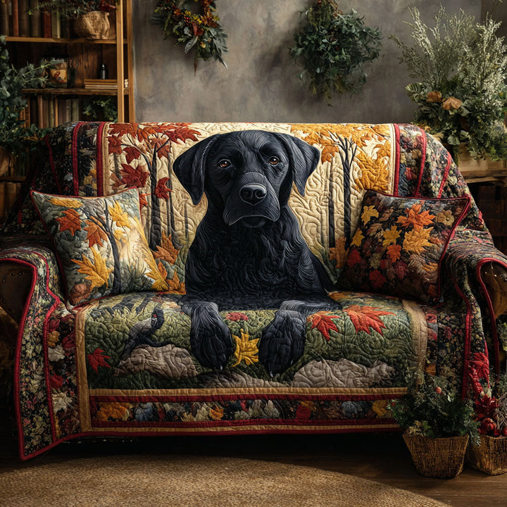 Labrador Retriever Quilted Sofa Cover