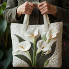 Quilted Artisan Bag - White Lilies 2